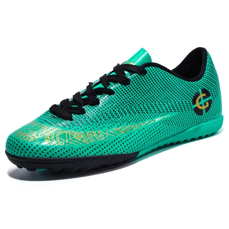 WaterMonkey Herren-Fußballschuhe für Erwachsene, Fußballschuhe mit langen Stollen, Outdoor-Rasen-AG-Stollenschuhe, Low-Top-Trainings-Fußball-Sneaker