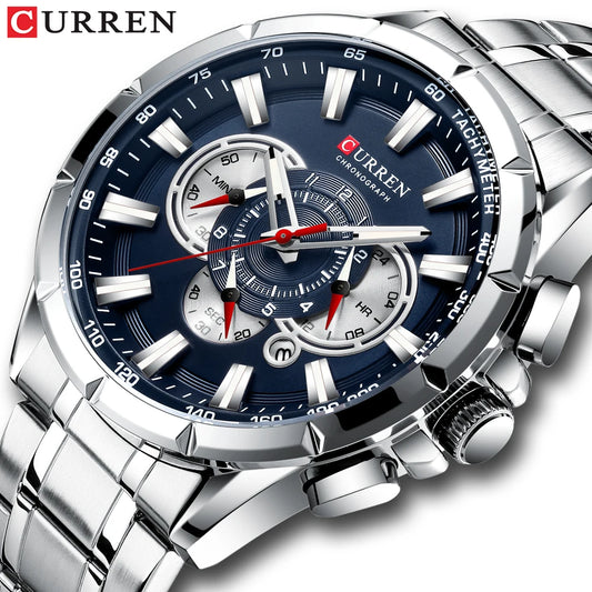 Relogio Masculino CURREN Business Men Watch Luxury Brand Stainless Steel Wrist Watch Chronograph Army Military Quartz Watches