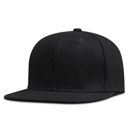 Dad Winter – Hip-Hop-Kappen, Baseballkappen aus Filz mit flachem Schirm, für kräftige Männer in Übergrößen, Snapback-Kappen mit Knopfverschluss, 56 cm, 58 cm, 60 cm, 62 cm, 64 cm