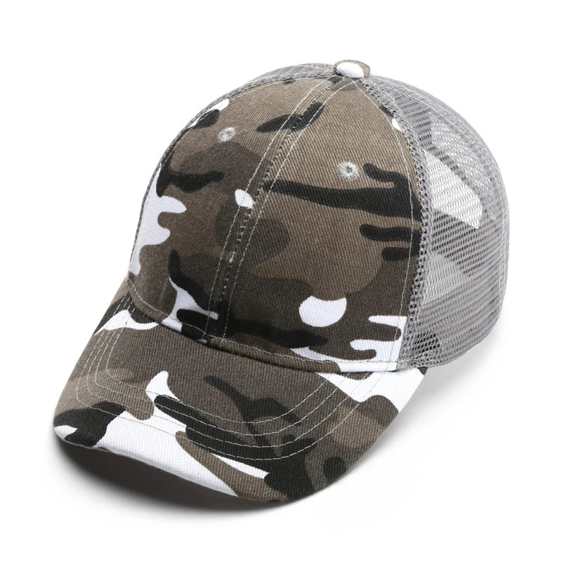 Sommer 3–10 Jahre Eltern-Kind-Set Camouflage-Mesh-Baseballkappen für Babys, Outdoor, Freizeit, Sonnenschutz, atmungsaktiv, Sonnenschutz T30