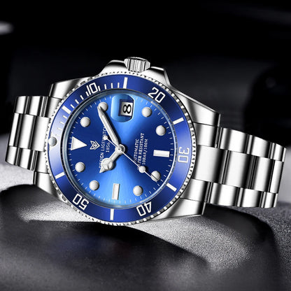 LIGE 2025 New Men Mechanical Wristwatch Stainless Steel Clocks Watch Top Brand Luxury Military Sports Mens Watches Reloj Hombre