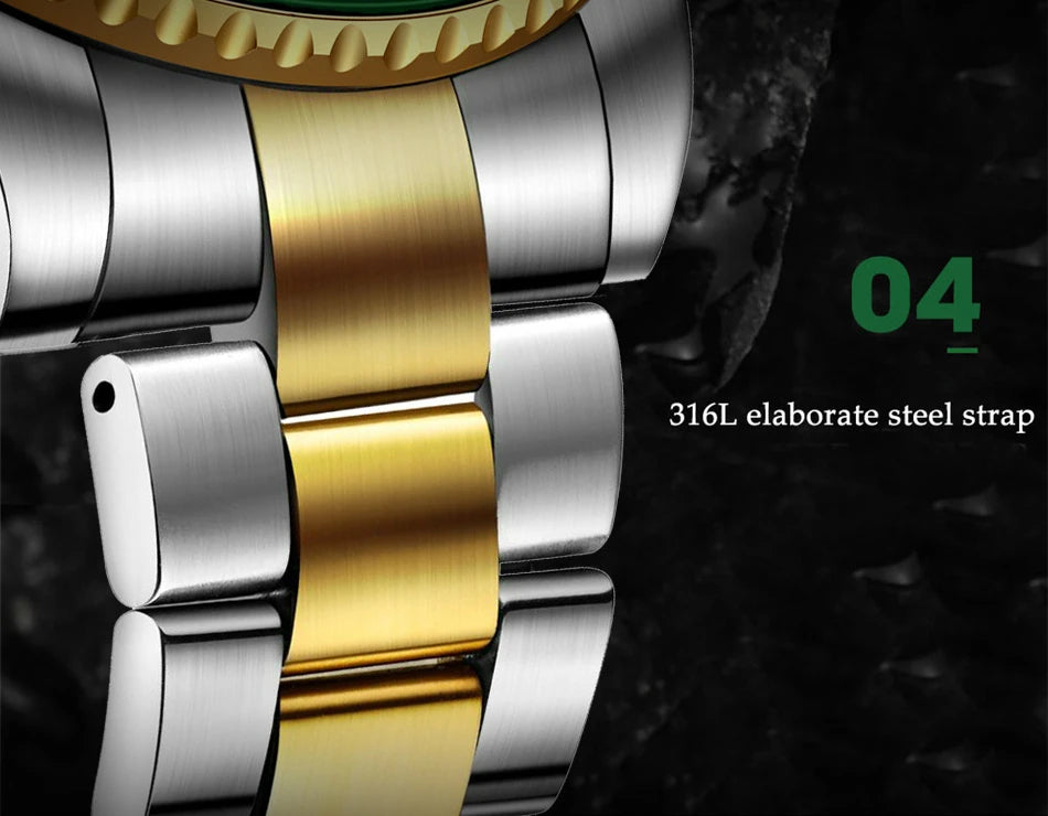 LIGE 2025 New Men Mechanical Wristwatch Stainless Steel Clocks Watch Top Brand Luxury Military Sports Mens Watches Reloj Hombre