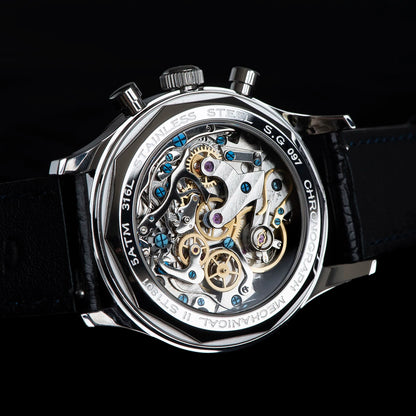 Sugess New Business Watch Mechanical Chronograph ST19 Original Swaneck Movement wristwatches Army Pilot Reloj Hombre Sappire
