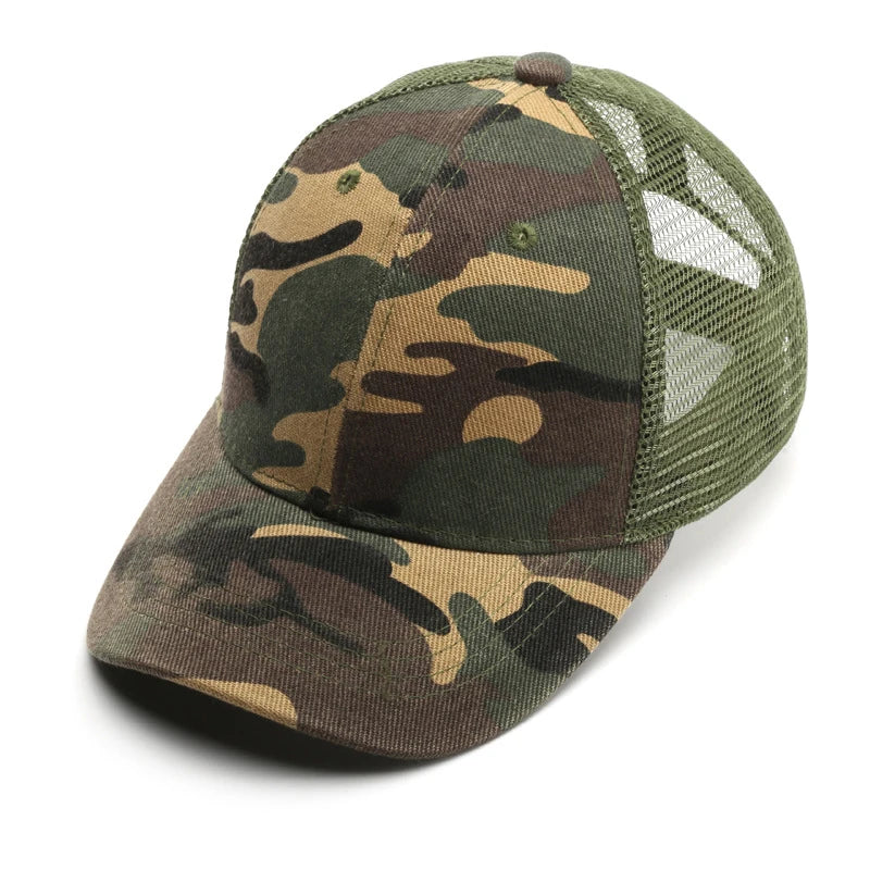 Sommer 3–10 Jahre Eltern-Kind-Set Camouflage-Mesh-Baseballkappen für Babys, Outdoor, Freizeit, Sonnenschutz, atmungsaktiv, Sonnenschutz T30