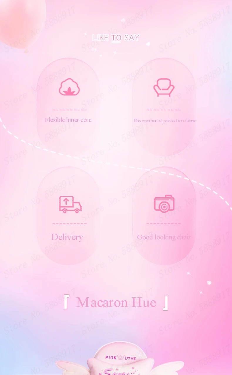 New Cute E-Sports Chair Rose Pink Office Home Furniture Computer Chair Animation Girl Game Chair Lift Rotation Can Be Adjusted
