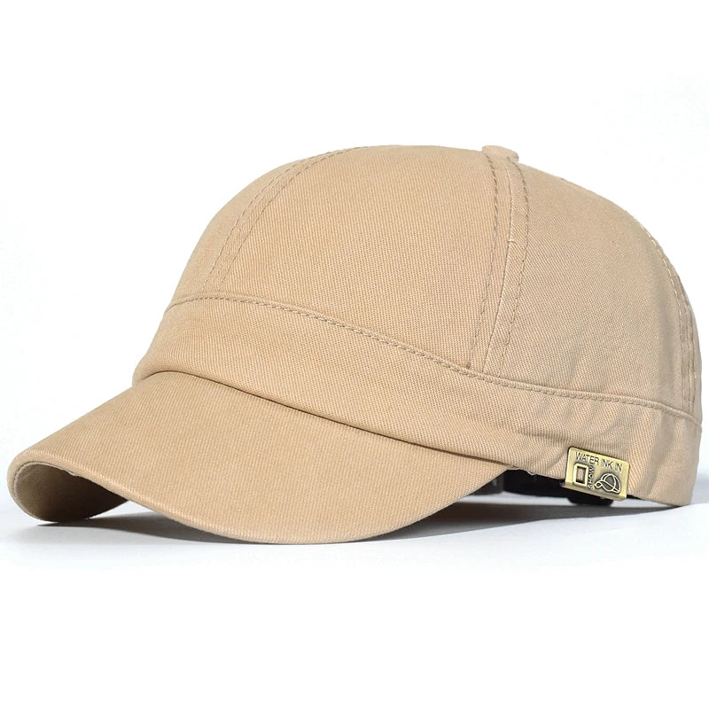 Casquette de baseball à visière courte en coton pour homme et femme, casquette « dad hat » vintage souple, style trucker ajustable, casquettes à profil bas