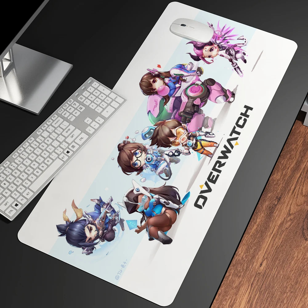 XXL Gaming Anime Mouse Pad Large Mouse Mat Girl Keyboard Computer PC  Edge Desk Mat For Overwatch/cs Go Gamer Mousepad