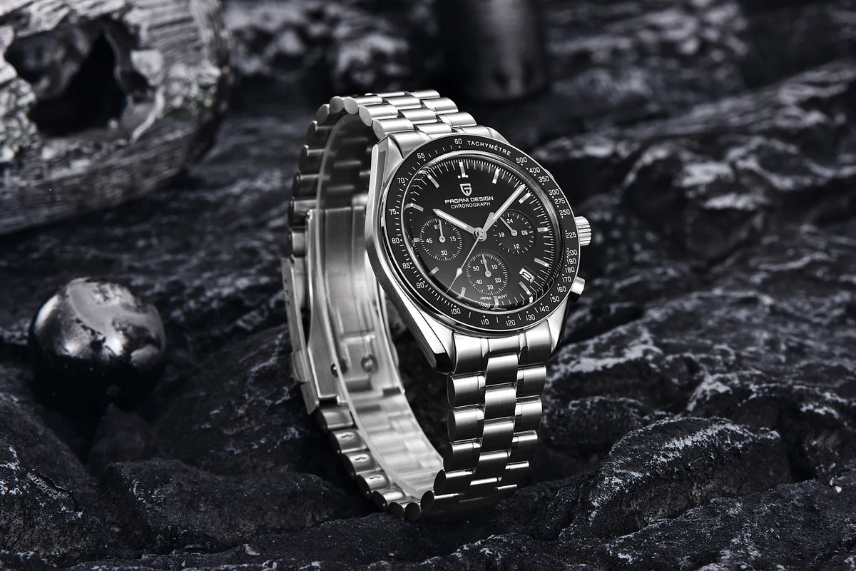 PAGANI DESIGN Nouvelle CK2988 Moon Watches Montre rétro de luxe à quartz pour homme Verre saphir Chronographe de vitesse Montre-bracelet pour homme