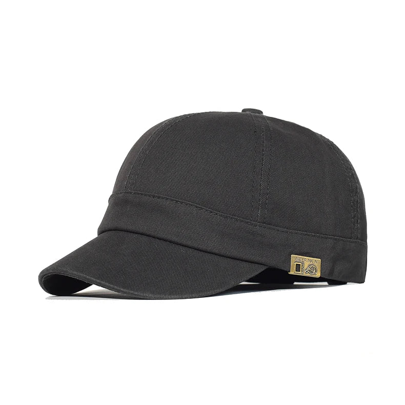 Casquette de baseball à visière courte en coton pour homme et femme, casquette « dad hat » vintage souple, style trucker ajustable, casquettes à profil bas