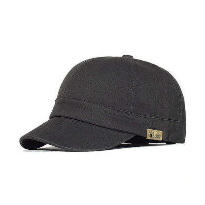 Casquette de baseball à visière courte en coton pour homme et femme, casquette « dad hat » vintage souple, style trucker ajustable, casquettes à profil bas