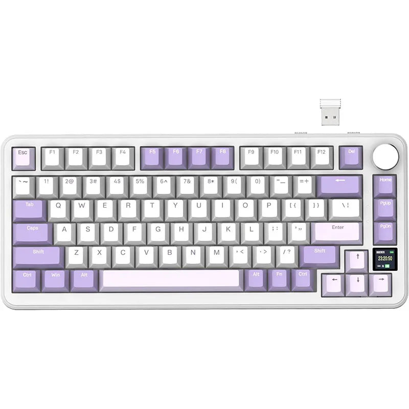 ATTACK SHARK X85/X85Pro Wireless Mechanical Keyboard 75% 82 Keys Tri-Mode Bluetooth Wired RGB Hot Swap Gasket Knob Large battery