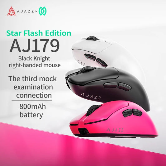 AJAZZ AJ179 NL Wireless Gaming Mouse, Tri-Mode Bluetooth & 2.4GHz Lightweight Gaming Mouse with PixArt 3395 Sensor, 26000 DPI, Low Latency Rechargeable Office Gaming Mouse
