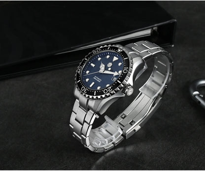 San Martin New 40-44mm Luxury Men's Diver Watch, Classic High Quality NH35 YN55 Automatic Mechanical, Sapphire, BGW-X1, 20Bar