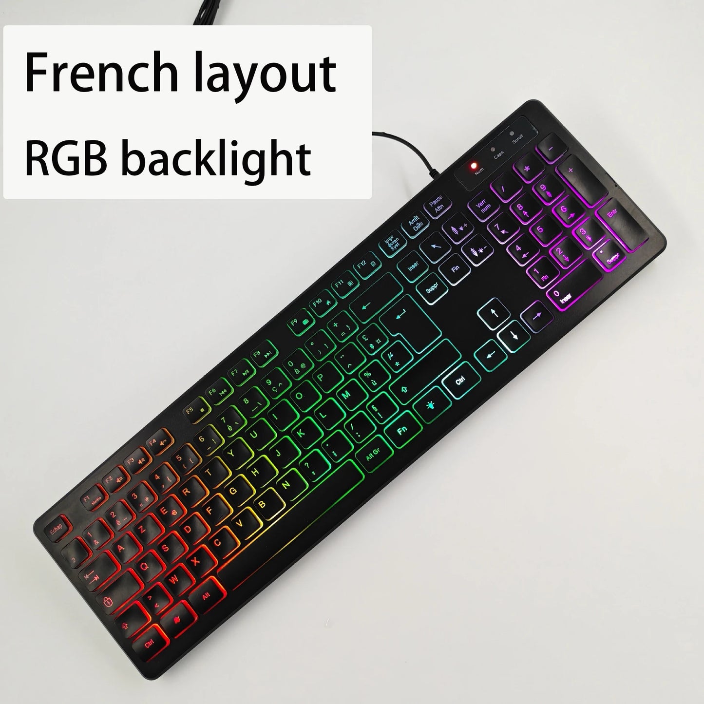Spanish/French (AZERT)/Russian/Arabic/German keyboard layout Backlit wired Desktop Gaming Keyboard For Desktop Computer office