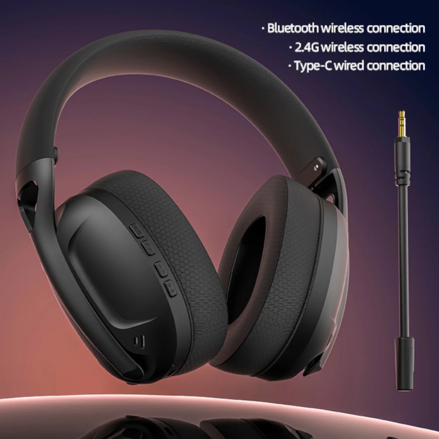 SMAILWOLF L80 Bluetooth wireless three-mode gaming headset, lightweight 185g plug-in microphone e-sports gaming headset