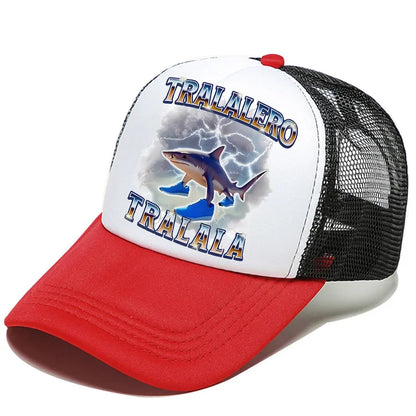 Casquette de baseball italienne Brainrot pour enfants, casquette décontractée pour garçon, chapeaux de sport pour enfants, chapeaux de soleil Tung Sahur Tralalers Shark, bonnet ajustable, cadeau pour homme