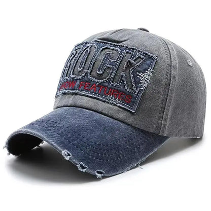 Boné de basebol em algodão com bordado ROCK de alta qualidade para homem e mulher, boné snapback Gorras para desporto ao ar livre e proteção solar