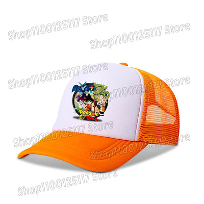 Dragon Ball Baseballkappe, Anime-Bedruckte Kappen, atmungsaktive Schirmmütze, Cartoon, Goku, Sommersport, Snapback, Mesh-Sonnenhut, Geschenk für Kinder