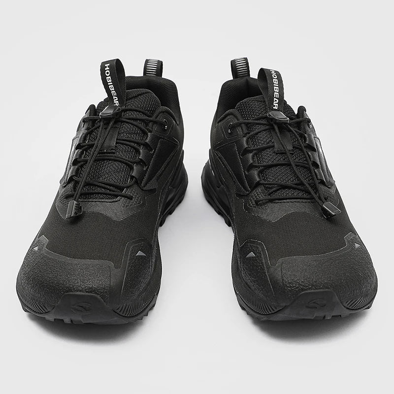 HOBIBEAR Unisex Running Shoes, Elastic Band Hiking Sneakers, Lightweight Breathable Casual Shoes