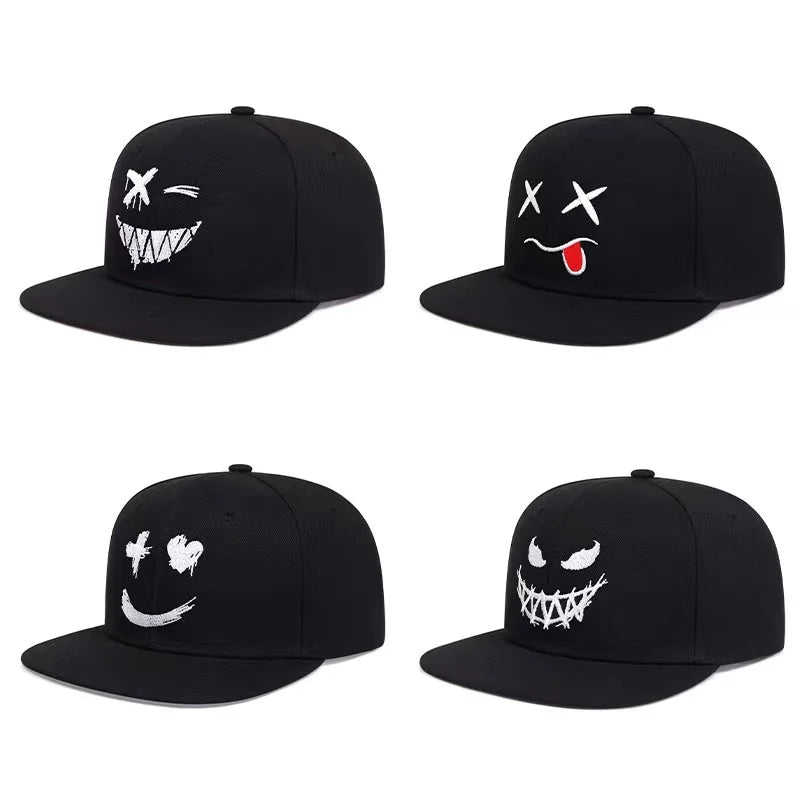 Hip-Hop-Herrenkappen – Personalisierte, bestickte Baseballkappe – Verstellbare Snapback-Kappe aus Baumwolle – Sonnenkappe für Frühling und Sommer – Freizeitkappen