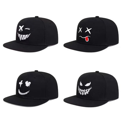 Hip-Hop-Herrenkappen – Personalisierte, bestickte Baseballkappe – Verstellbare Snapback-Kappe aus Baumwolle – Sonnenkappe für Frühling und Sommer – Freizeitkappen