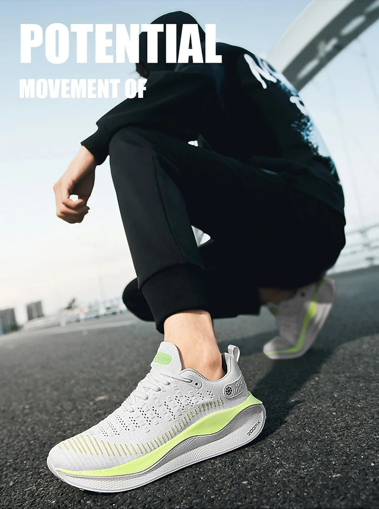 Pánské běžecké boty, sportovní, ležérní, luxusní, módní, lehké, prodyšné, na jogging, pohodlné na chůzi