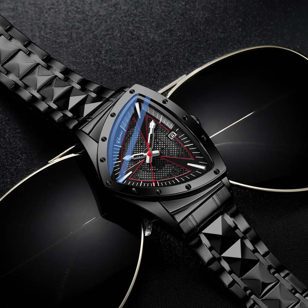 CHENXI Fashion Men's Watch Quartz Wristwatch Casual Hollow Triangle Watch Luxury Men's Gift Clock  Relojes Para