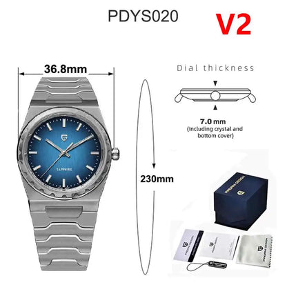 PAGANI DESIGN 2026 new ultra-thin 7mm quartz men's watch stainless steel sapphire 10Bar waterproof C3 upgrade V2 reloj hombre
