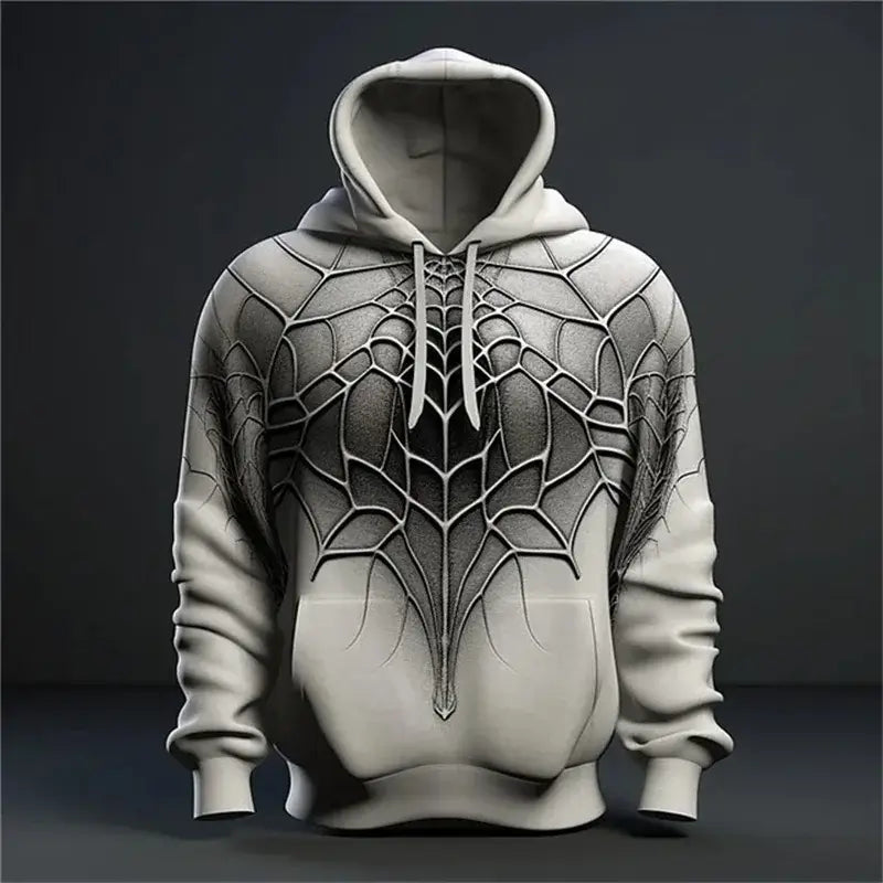 Spider Pattern Men's Fashion Hoodies Long Sleeve Autumn Winter 3D Print Street Hip Hop Sweatshirts 6XL Plus Size Casual Hoodies, Produit gaming premium Fraquane, nouvelle génération