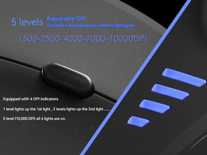 ZELOTES C18 Upright Mouse 11 Key Optical Mouse 10000DPI Support Programming Comfortable Gaming Mouse