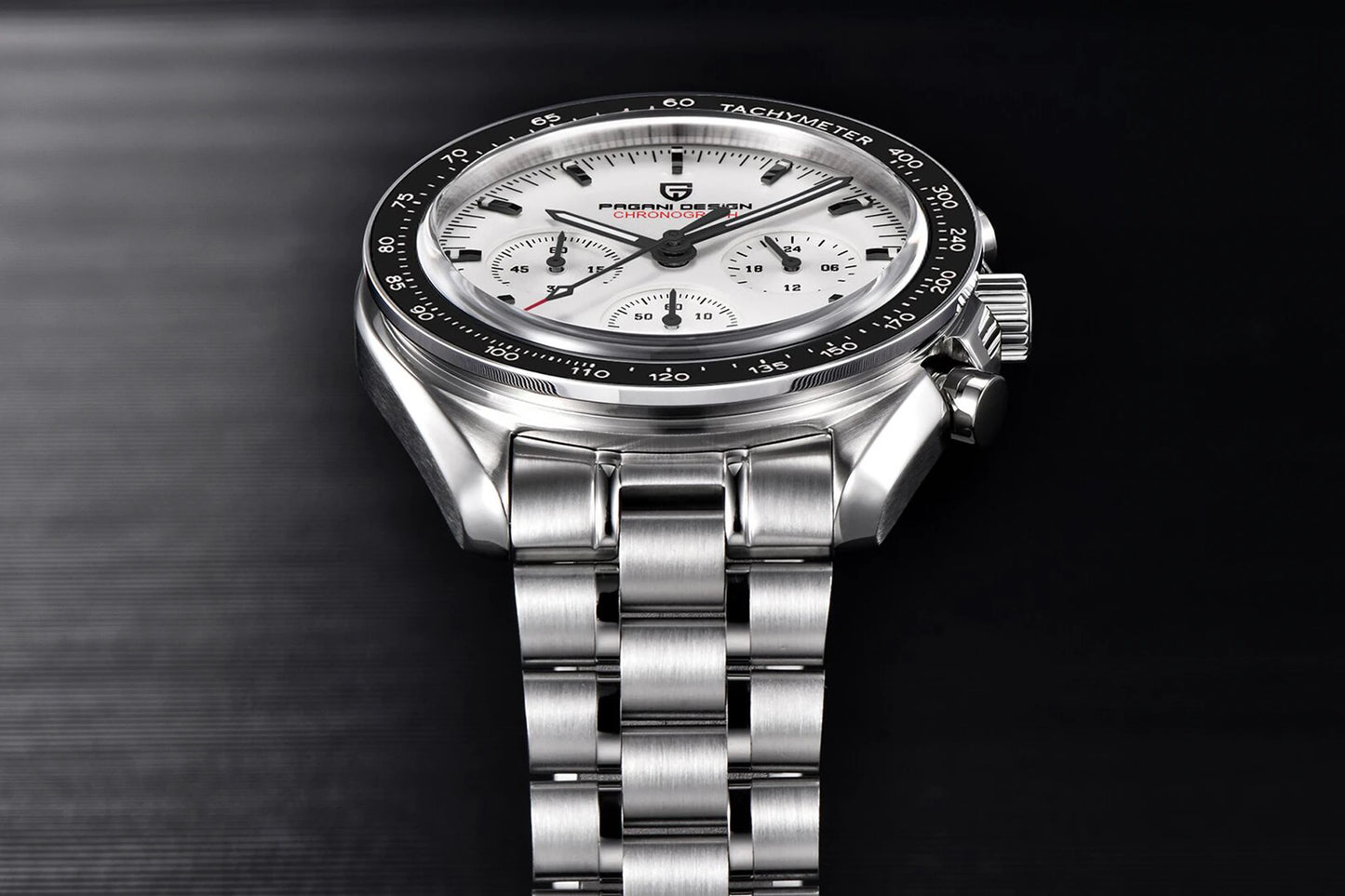 PAGANI DESIGN Saturn Men's Watches 2026 New Top Luxury Quartz Watch Men Light Tan Chronograph AR Sapphire crystal Wristwatch Men