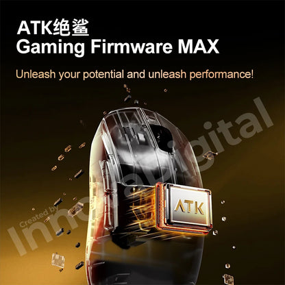 ATK Dragonfly A9 Ultimate Ασύρματο Gaming Mouse A9 Air PAW3950 Εξαιρετικά Ελαφρύ Εργονομικό Ποντίκι E-sports για Gamer FPS CSGO A9 Ultra