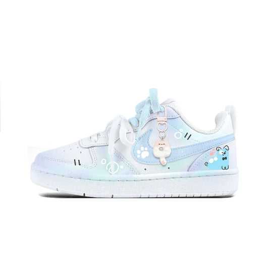 Custom Sneakers Nike Court Borough Twin Sweet Dreams Niche Preppy Style Cute & Sweet Women's Skateboarding Sneakers