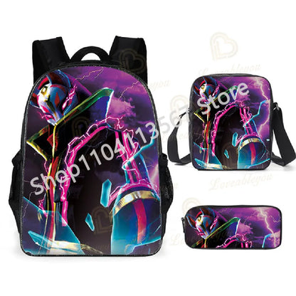 3Pcs/Sets Fortnite School Bags for Boys Girls Cartoon Battle Royale Game Book Bags Sets Games Backpacks School Gifts