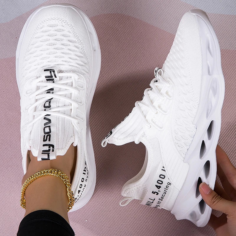 Zapatillas deportivas de moda para mujer, zapatillas con plataforma, zapatos planos de primavera-invierno, zapatillas de running para mujer, tallas grandes, 43
