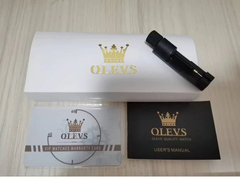 OLEVS Original Men's Fully Automatic Mechanical Watch Stainless Steel Calendar Week Men's Luminous Waterproof Business Watch