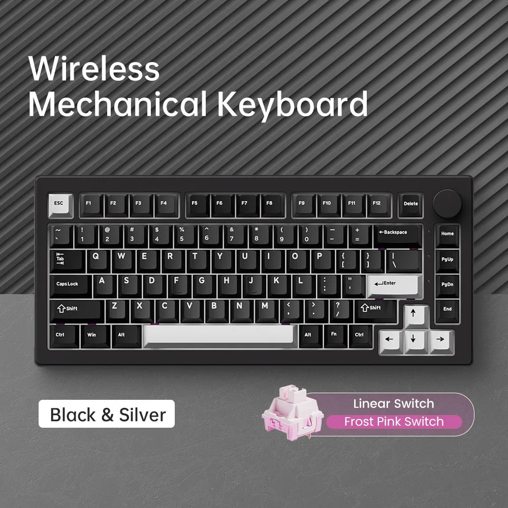 Akko 5075 V3 75% Mechanical Keyboard 8000/10000mAh 2.4GHz Wireless/Wired Type-C/BT 5.0 Hot Swap RGB Gasket for Gaming Typing