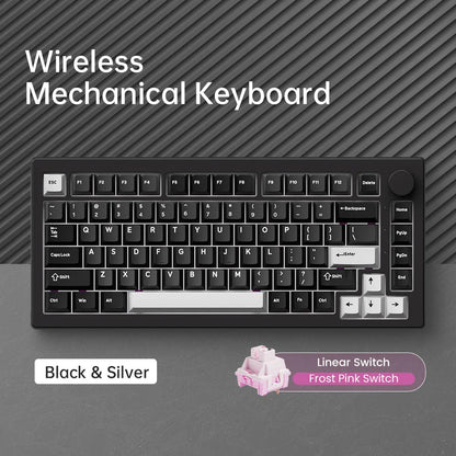 Akko 5075 V3 75% Mechanical Keyboard 8000/10000mAh 2.4GHz Wireless/Wired Type-C/BT 5.0 Hot Swap RGB Gasket for Gaming Typing