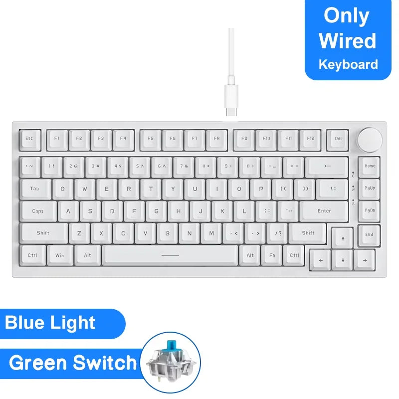 Ajazz AK820/AK820Pro Gaming Mechanical Keyboard Bluetooth 5.1/Wireless/wired  Custom Keyboard With Heat Exchange Sealed Button