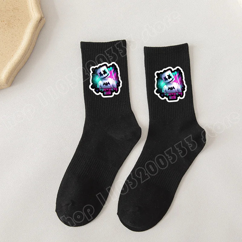 Fortnite Socks Cartoon Game Character Long Sock for Kids tudents in Spring and Autumn Solid Color Cotton Socks Birthday Gifts
