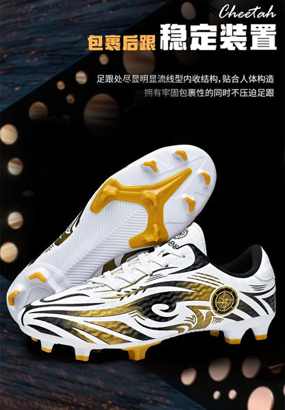 Scarpe da calcio originali da uomo, scarpe da allenamento, scarpe da calcio per bambini antiscivolo da esterno con tacchetti lunghi, scarpe da futsal da uomo, taglie 32-45