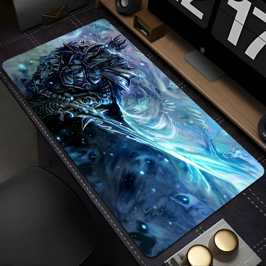 Podloga za miš World of Warcraft Lich King za PC, HD anime gaming dodatak, podloga za tipkovnicu i miš, prijenosno računalo, XXL podloga za gaming stol, ormarić i radnu površinu