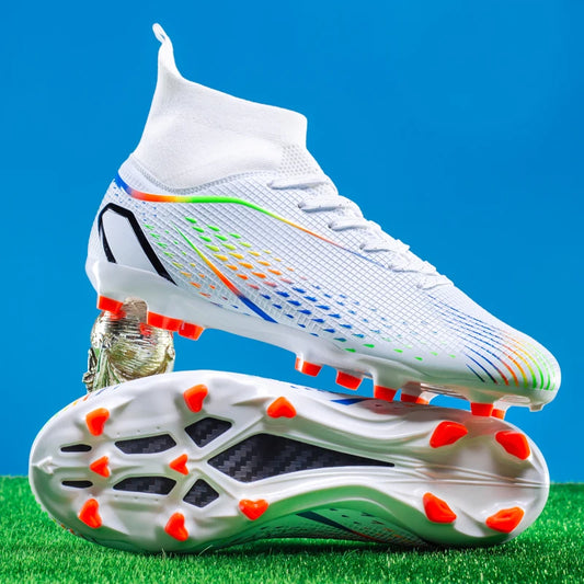 Men’s Outdoor Football Boots Professional Training Soccer Shoes Soccer Cleats Turf Futsal Match Grass Unisex Non-Slip Breathable