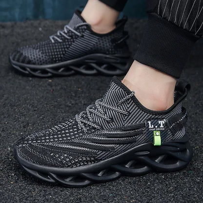 YRZL muške sportske crne tenisice za trčanje i jogging, ležerne outdoor tenisice od prozračne mrežice, ženske lagane crne tenisice za tenis s amortizacijom κρα κρα