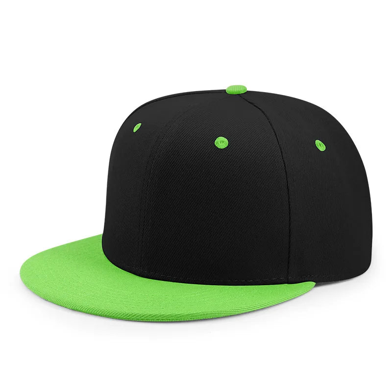 Großhandel: 40 Farben, verstellbare Snapback-Kappen mit flachem Schirm, Damen-Mode, Polyester, einfarbige Baseballmützen, Herren, Hip-Hop, unbedruckte Sportmützen