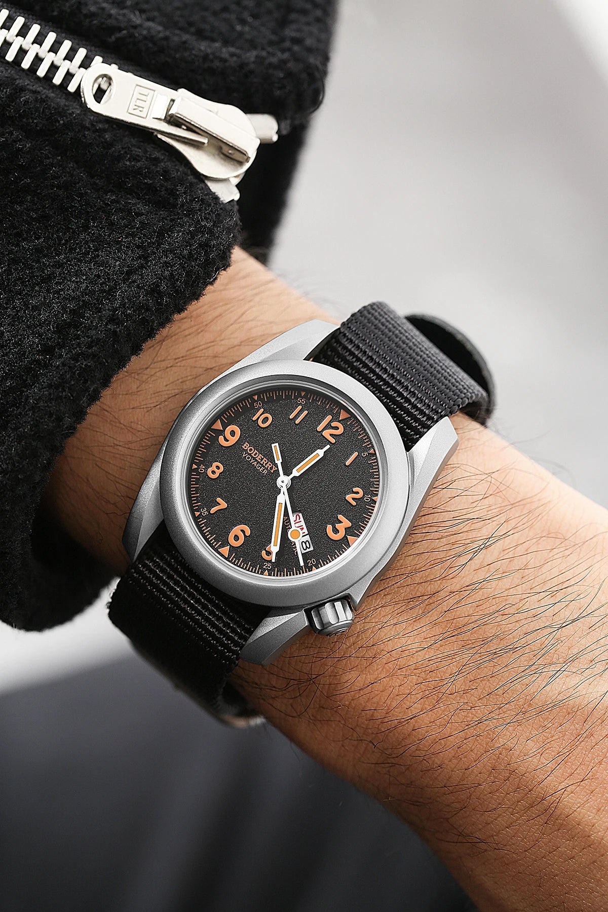 Relógio masculino Boderry Field Watches VOYAGER, caixa em bronze, mecânico automático, 100M impermeável, estilo militar, marca de topo