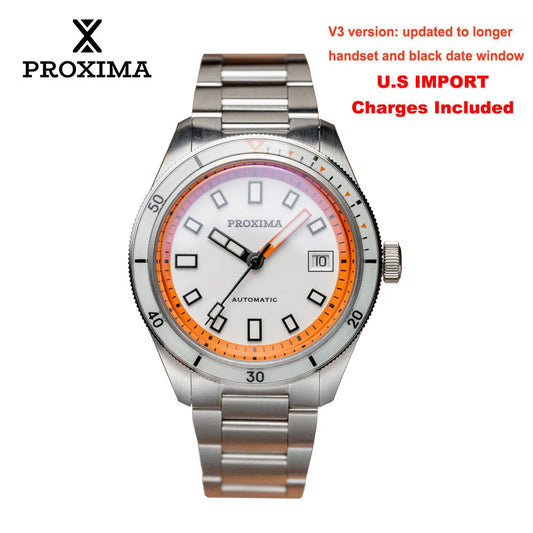 Proxima PX1703 Luxury Diver Watch Business Waterproof Male Clock PT5000 Men Watches Stainless Steel Sapphire Bezel BGW9 Luminous