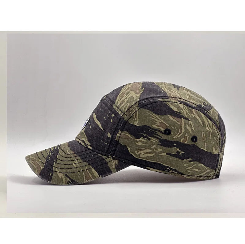 Casquette de baseball à visière courte style camouflage pour hommes et femmes, casquette unisexe tendance de protection solaire pour les activités de plein air