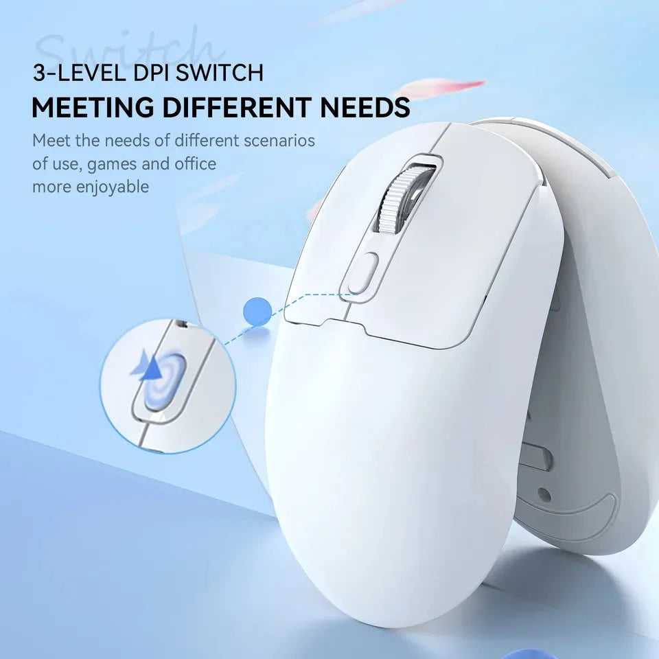 Bluetooth 5.4 Mouse 2.4G Wireless Mouse Dual Mode Silent Mouse Rechargeable Gaming Mouse for PC Computer Laptop Macbook