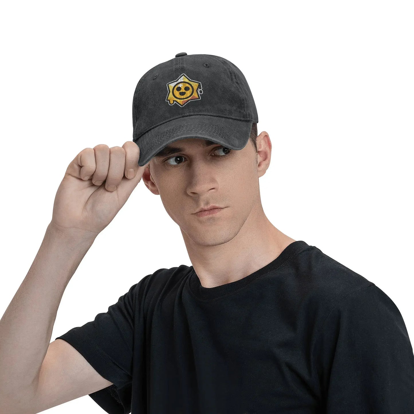 player B-Brawls Baseball Caps Retro Distressed Washed  Sun Cap Unisex Style Outdoor Running Golf  Adjustable Hats Cap